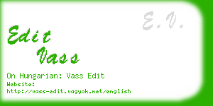 edit vass business card